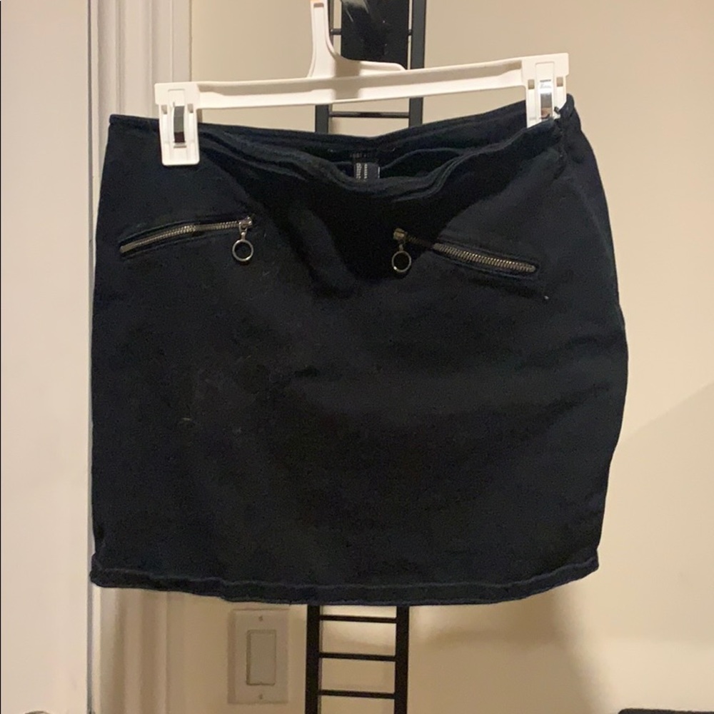 Black mini skirt